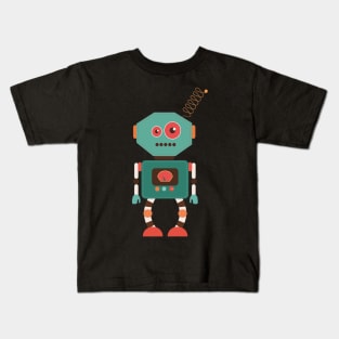 Retro Robot Toy Kids T-Shirt
